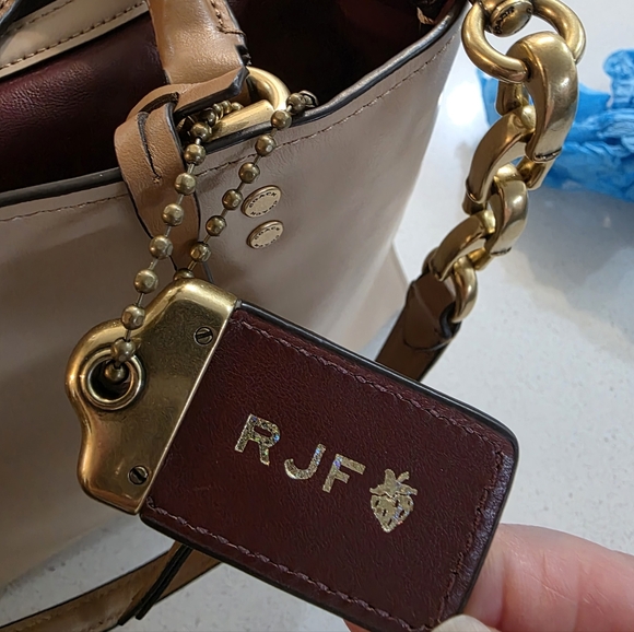 Coach Rogue 30 1941 Cream Leather Tote with Gold Accents - Picture 12 of 15